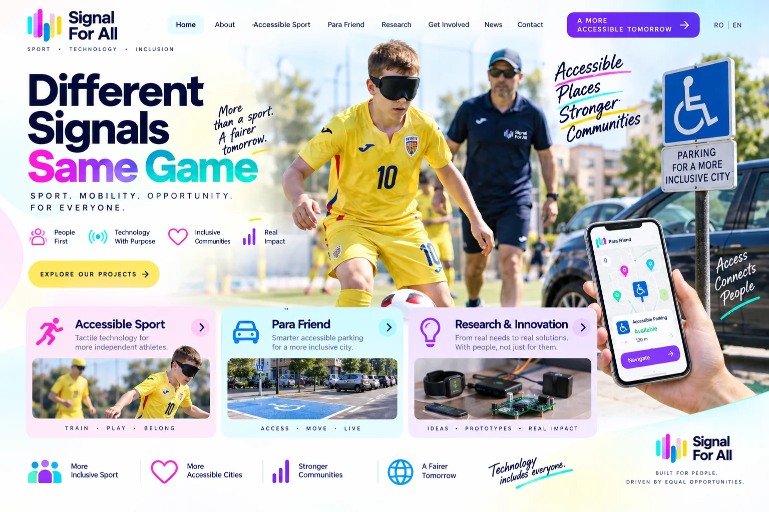 Signal For All: sport accesibil, mobilitate și tehnologie incluzivă.